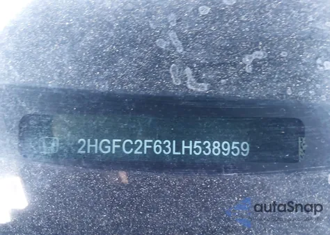 2020 Honda Civic Lx from USA, damaged, VIN 2HGFC2F63LH538959